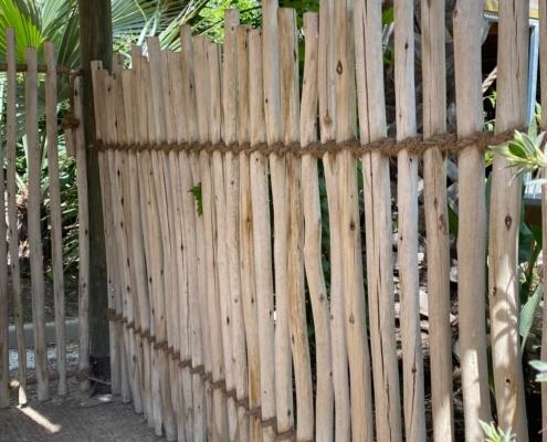 clôtures eucalyptus corde